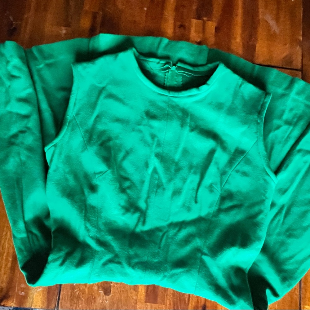 Elegant Vintage Green Sleeveless Dress - Picture 8 of 8